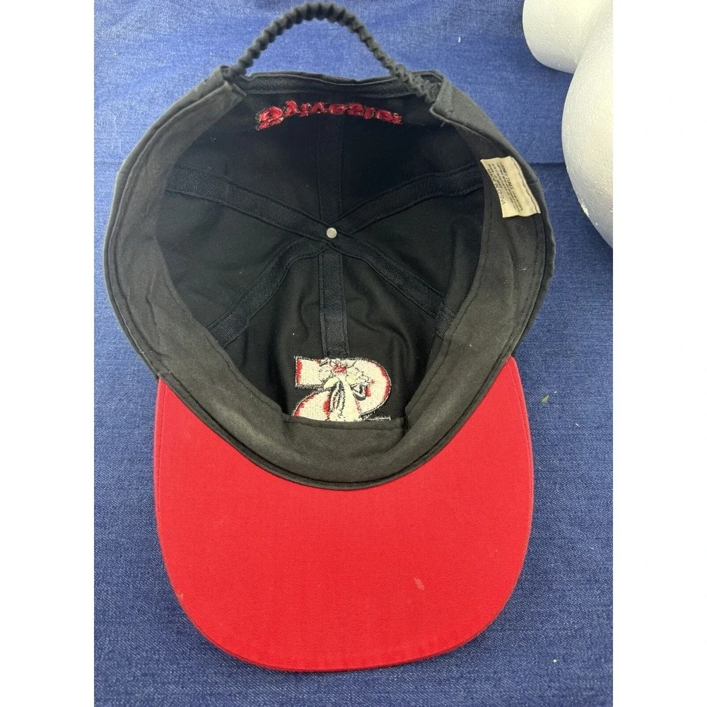 VTG 1993 Looney Tunes Sylvester Baseball Hat Black Red Strapback Cap Cartoon‎